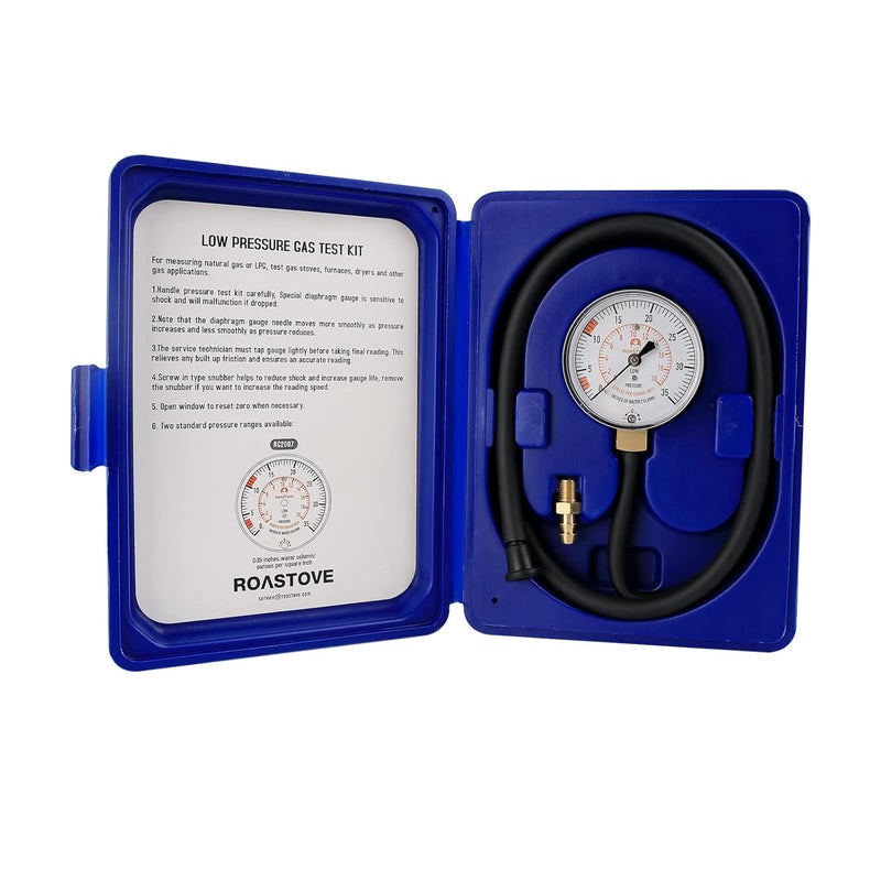 Roastove طقم اختبار ضغط مانيفولد الغاز الطبيعي أو غاز البترول المسال، جهاز اختبار ضغط غاز البترول المسال، عداد الغاز الطبيعي، 0-35" و.ك - Image 1